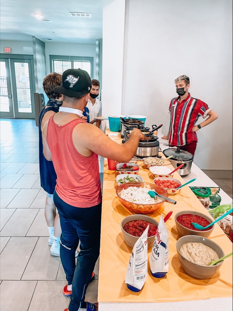 People Getting Food