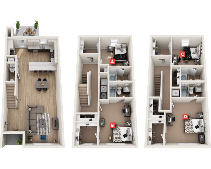 Cloverhurst -4x4.5 Floor plan